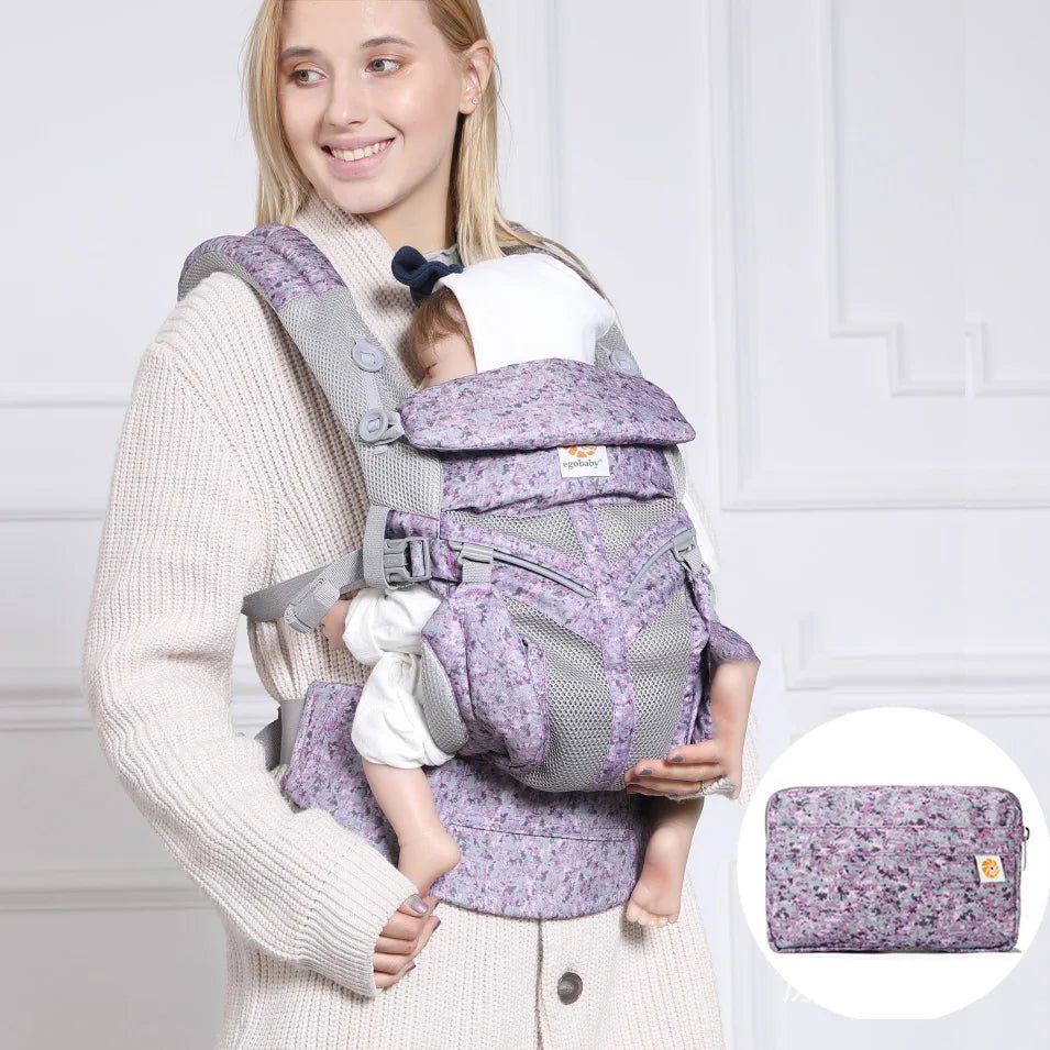 Porte Bébé - BreathBabyBag™ - Mauve Lavande - Avecmonbebe