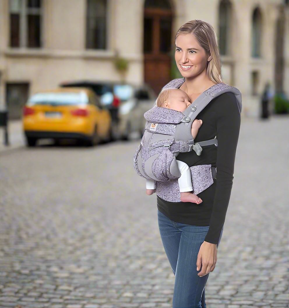 Porte Bébé - BreathBabyBag™ - Mauve Lavande - Avecmonbebe