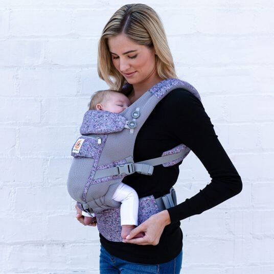 Porte Bébé - BreathBabyBag™ - Mauve Lavande - Avecmonbebe