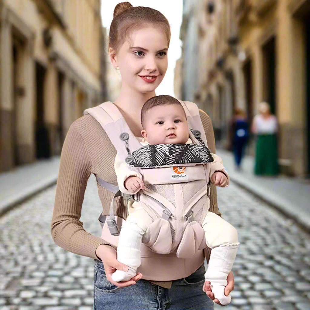 Porte Bébé - BreathBabyBag™ - Rose Maille - Avecmonbebe