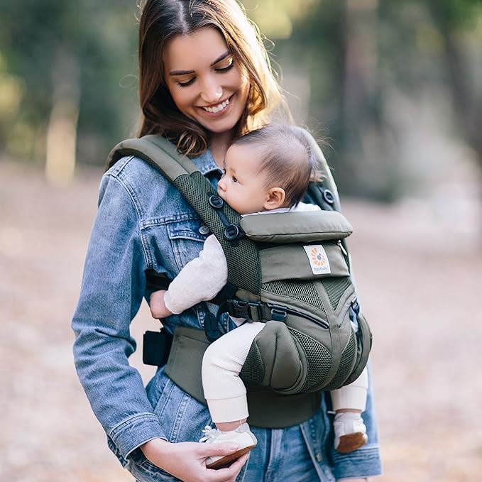 Porte Bébé - BreathBabyBag™ - Vert Olive - Avecmonbebe